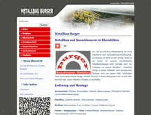 Tablet Screenshot of metallbau-burger.de